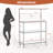  4-tier Coffee Bar Table W/adjustable Shelves S Hooks Hanging Net & Shelf Liner