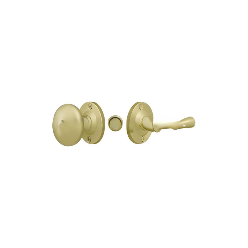 Deltana SDL980U19 Storm Door Latch, Round, Tubular Lock in Paint Black, Polished Brass