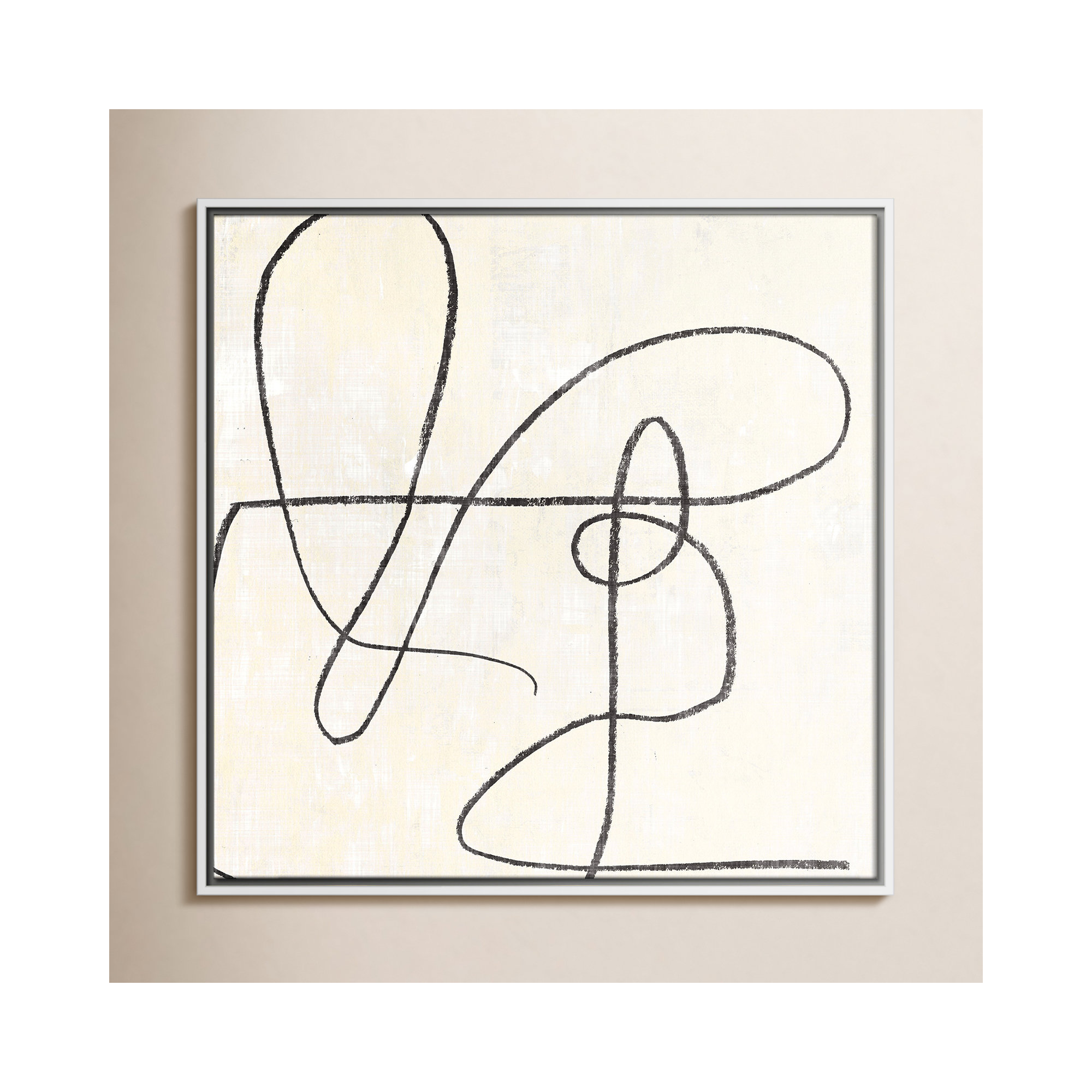 Juxtaposing, White, 25.5" H x 25.5" W
