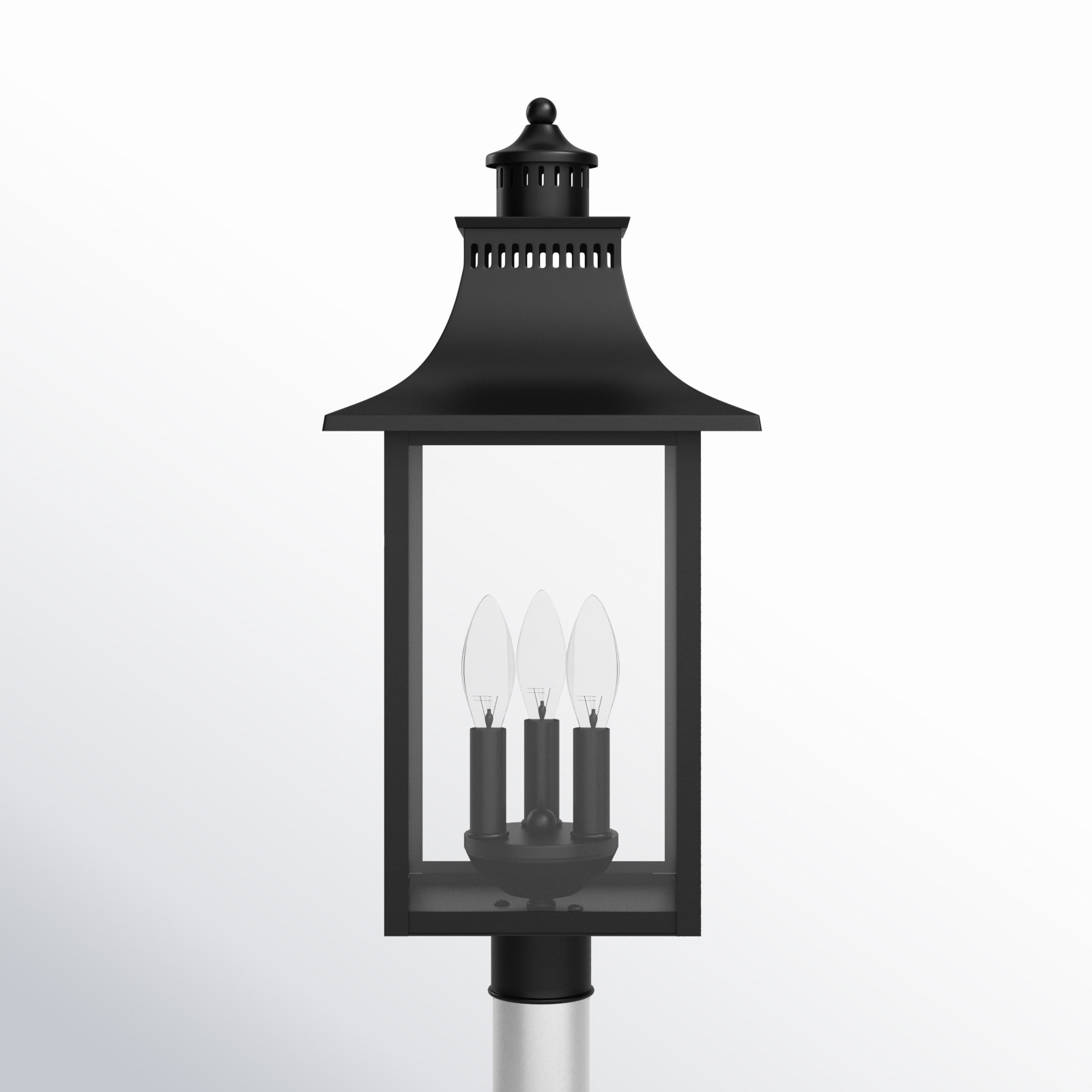 Amarone Outdoor Lantern Head, Black