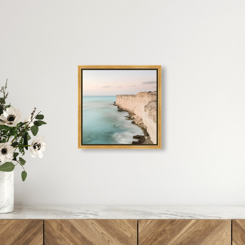 Coastal Edge I Print by Oliver Gal, 13" H x 13" W, Gold Floater Frame