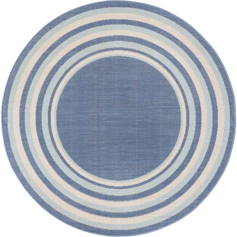 Geometric Indoor Rug, Round 5'