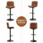Double-Layer Upholstered Adjustable Swivel Bar Stools with Ergonomic Back (Set of 2)-2069916368-2069916371