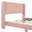 Queen Size Corduroy Platform Bed With Headboard-624342790