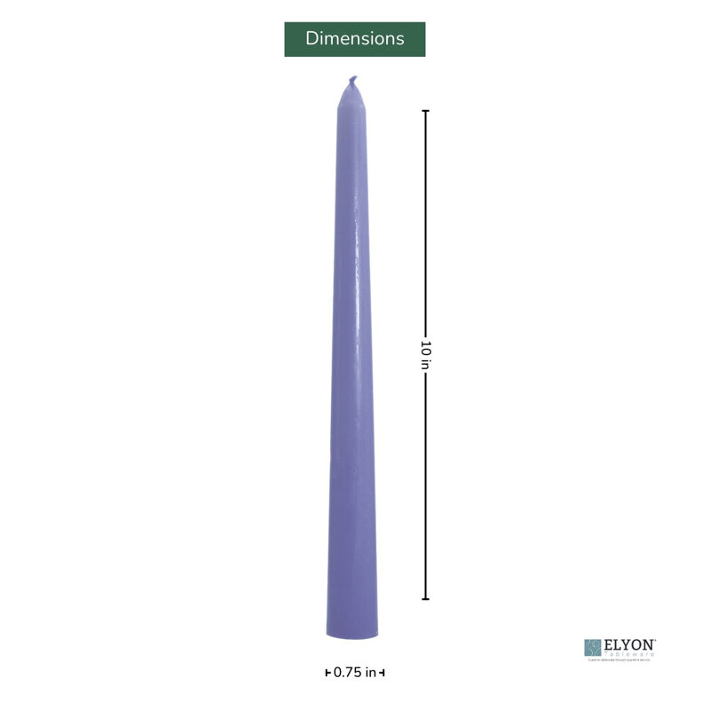50 Piece Unscented Taper Candle Set, Lavender
