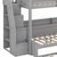Twin Over Full Bunk Bed Featuring Storage Staircase, Pull-Out Bed, Storage Units, LED & USB Ports-67551735
