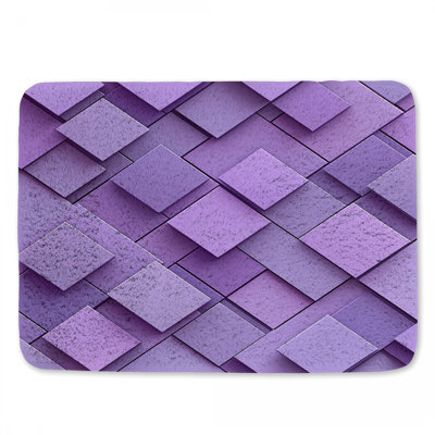 Tapis de bain carré à motif abstrait et minimaliste