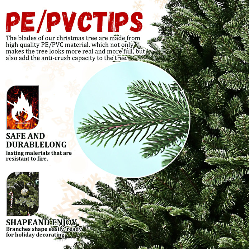 Arbre de Noël pleine forme avec support en métal, 8', Non pré-éclairé