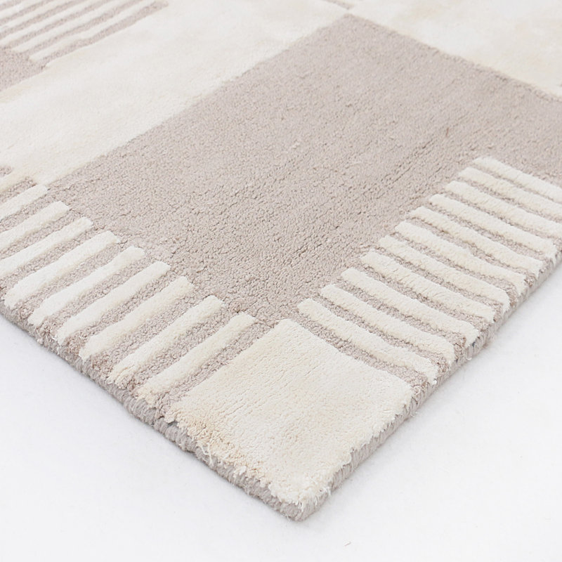 Outside The Box Geometric Area Rug in Gray/Ivory, Runner 2'6" x 12'