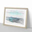 Blue Boat upon the Beach in Abstract - Picture Frame Drawing Print-55686955-55686951
