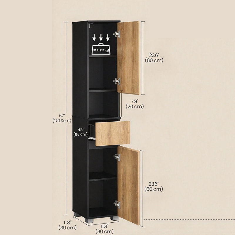 Freestanding Linen Cabinet