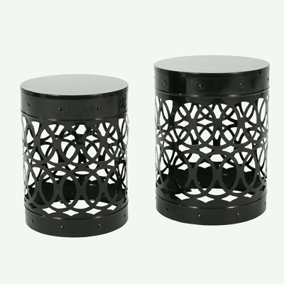 Outdoor metal side table