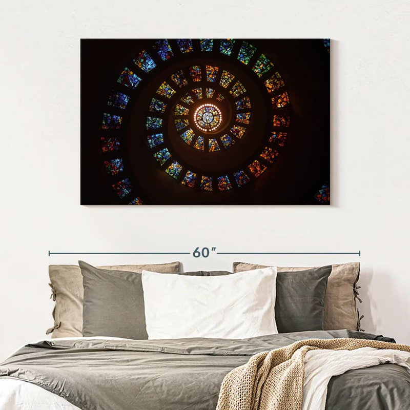 Stained Glass Spiral, 32" H x 48" W