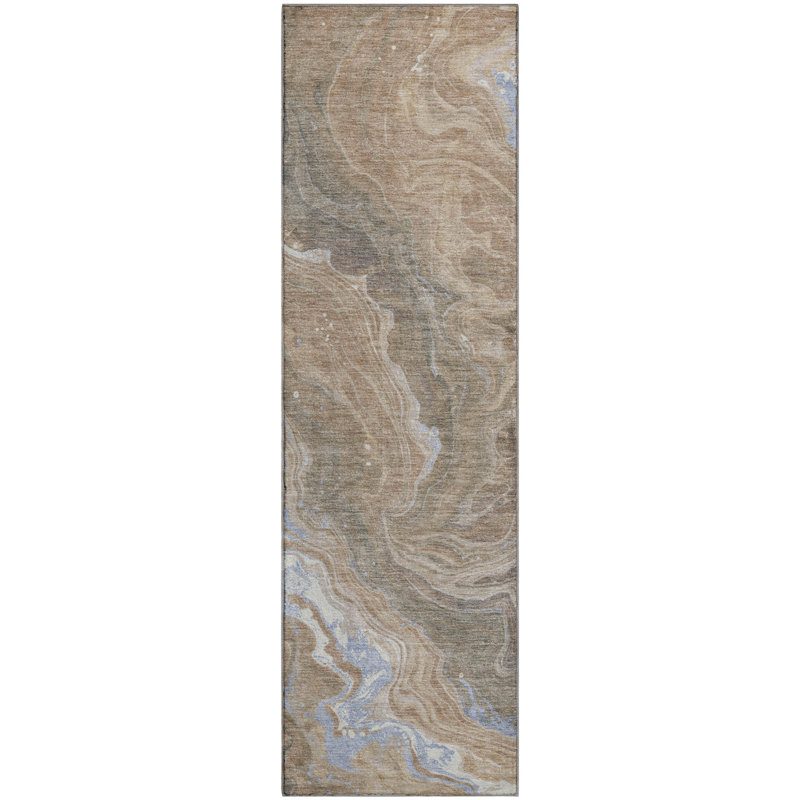 Premium Machine Washable Hedden AMF1701 Abstract Rug, Runner 2'3" x 7'6"