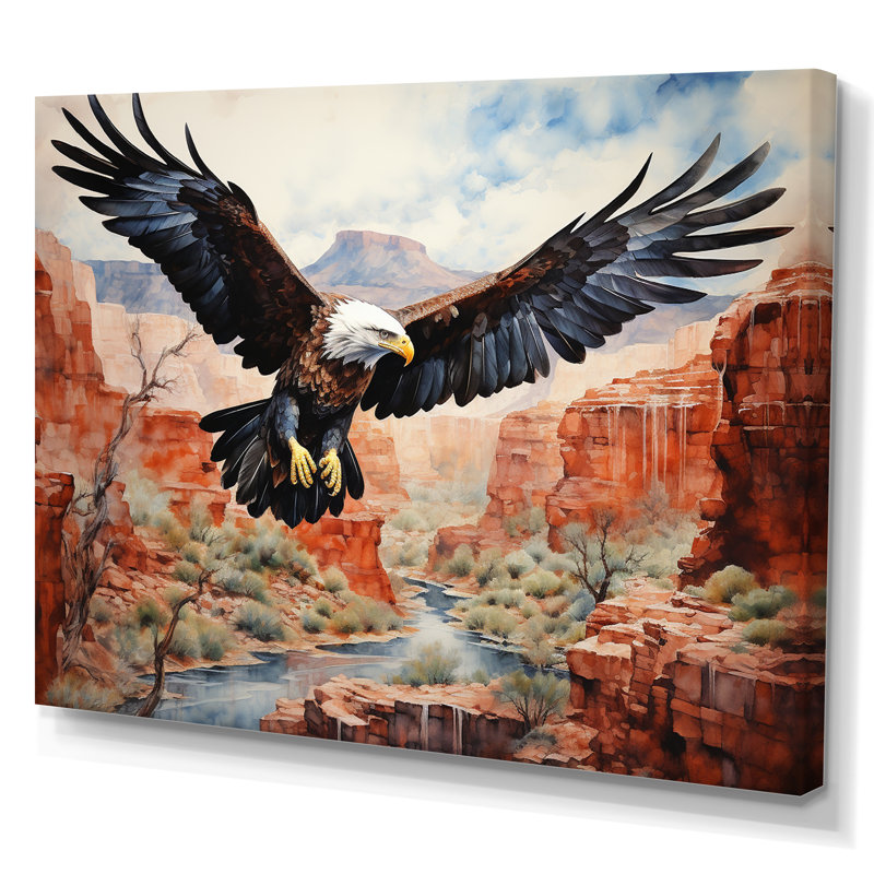 Western Canyon Eagle Echoes III sur impression sur toile, 12" H x 20" W, Toile tendue