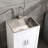 24In Silver Brushed Sink With Tall Stainless Steel Faucet - 4.33" Drain Head And Only