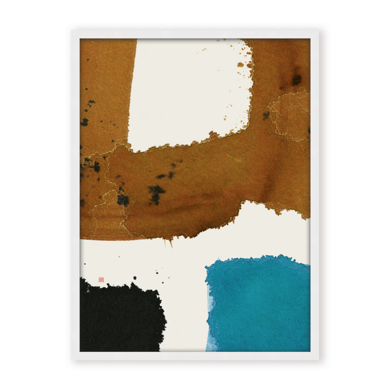 Abstract Off Track, 48" H x 36" W x 1.125" D, Framed Print, Black