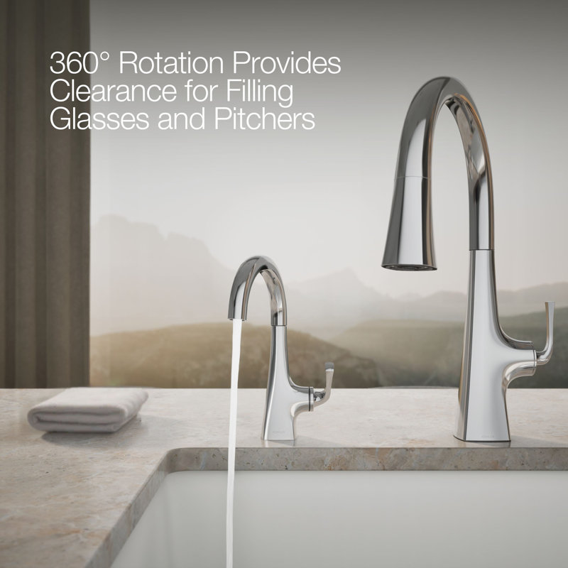 Graze Beverage Faucet, Polished Chrome