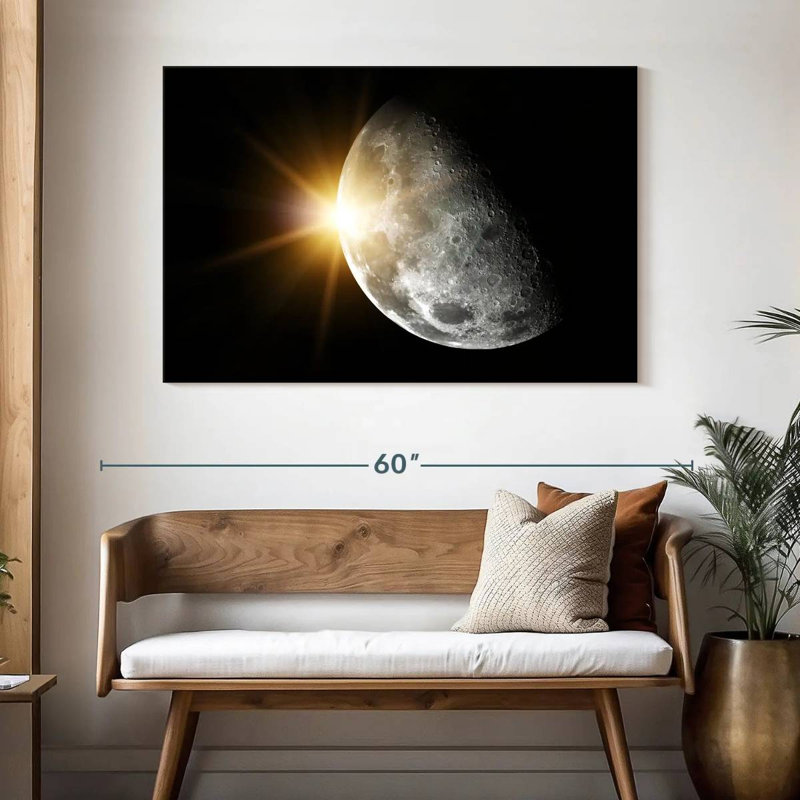 Oberle Sun Behind Moon, 32" H x 48" W