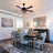 5-Blade Remote Controlled Ceiling Fan Tiffany Stained Glass