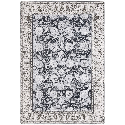 Tapis oriental gris / blanc