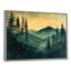 «Gheorghina Calm Mountain Silhouette In Woodlands I - Mountains», reproduction sur toile
