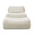 Chenille Fabric Bean Bag Chair with Ottoman, Compression No Assembly Required-120563076