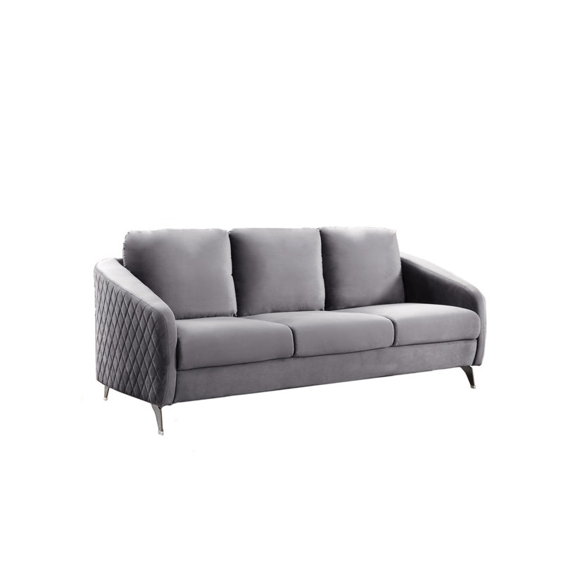 Canapé Sofia, 34" H x 77.5" W x 35" D, Gris
