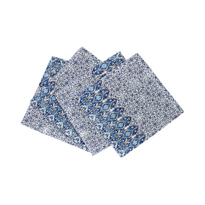 Iznik Cotton Sateen Cocktail Napkins