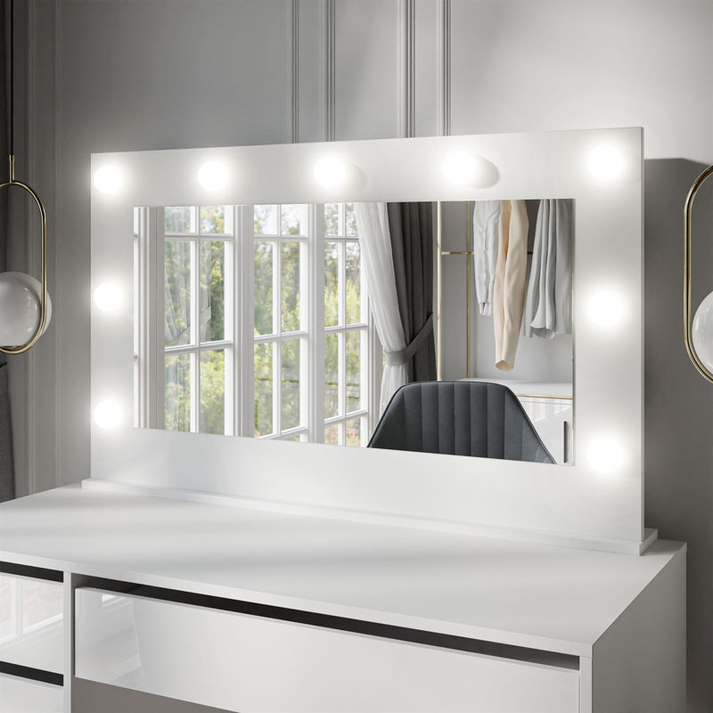 Adalaide Flat Wood Framed Wall Mounted Mirror