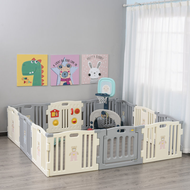Barrière de sécurité d’intérieur pour bébé babypen, H 24,75 po x l 61,5 po x P 92,25 po