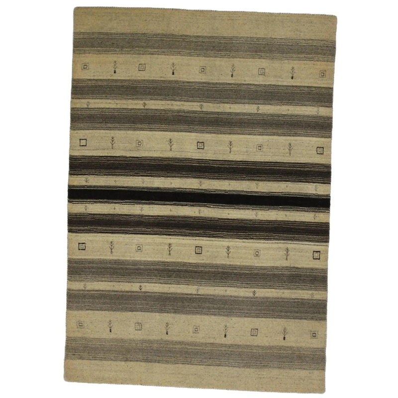 Canvello Hand Made Casual All Over Indo Gabbeh Rug - 4'1'' X 5'10''