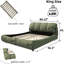 Très grand lit plateforme avec un rembourrage de luxe en bois massif, sans sommier tapissier pour une nuit