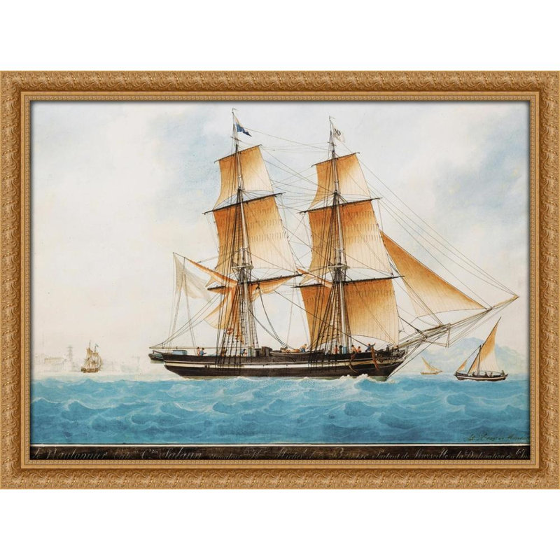 Le bateau le nautonnier, H 28 po x l 37 po