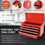 Coffre à outils roulant à 8 tiroirs, armoire de rangement à outils verrouillable et détachable 2 en 1 avec roulettes et tiroirs, organisateur d'outils robuste pour garage et atelier, rouge