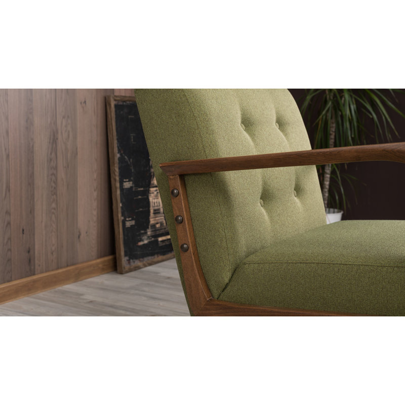 Fauteuil Sigel, 100 % polyester vert