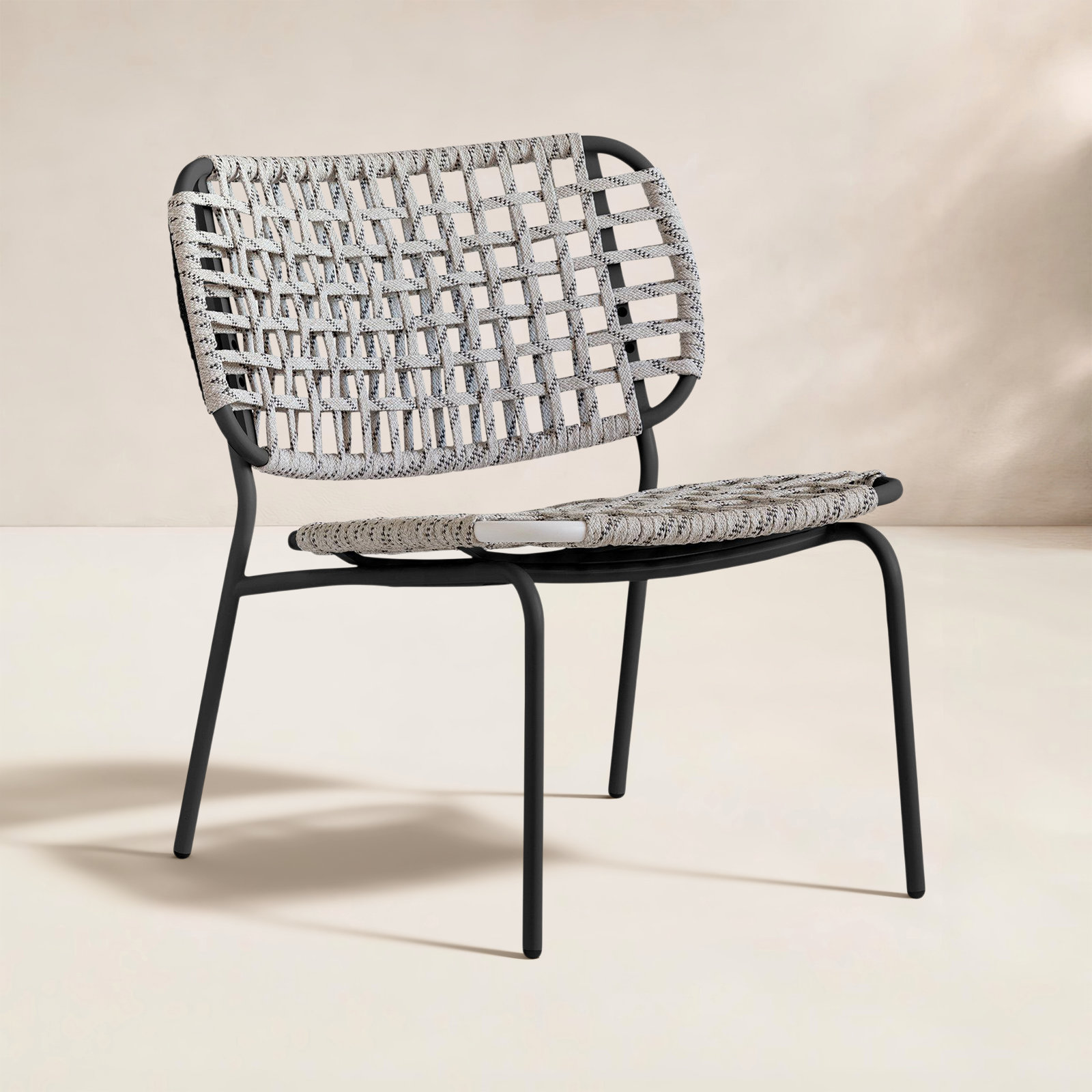 Yo! Patio Side Chair, Matt Black