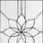 18"H Clear Floral Glass Window Panel