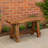 Wooden Garden Patio Bench With Retro Etching, Cappuccino Brown