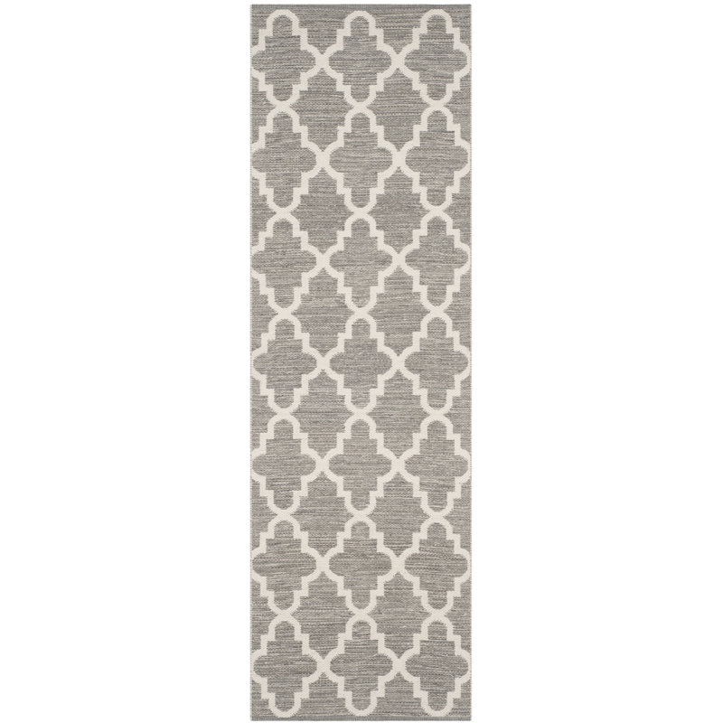 Lockbourne Hand Woven Cotton Geometric Rug, Runner 2'3" x 11'