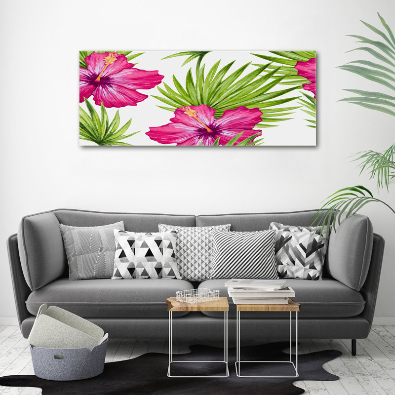 Hawaiian Flowers - No Frame Painting, Canvas, 50cm H x 125cm W x 2cm D