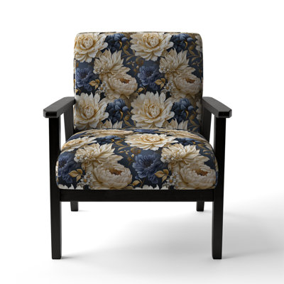 Fauteuil d'appoint rembourré Botanical Damask Haven