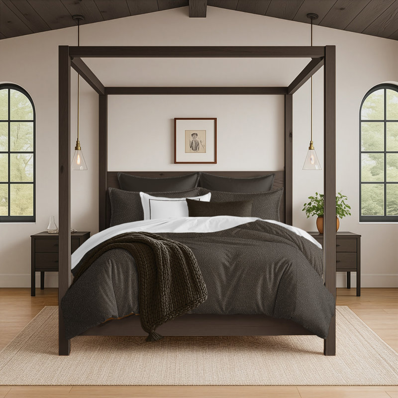 Camden Bark Duvet Cover & 2 Shams Set Super King, Super King Duvet Cover + 2 Standard Shams