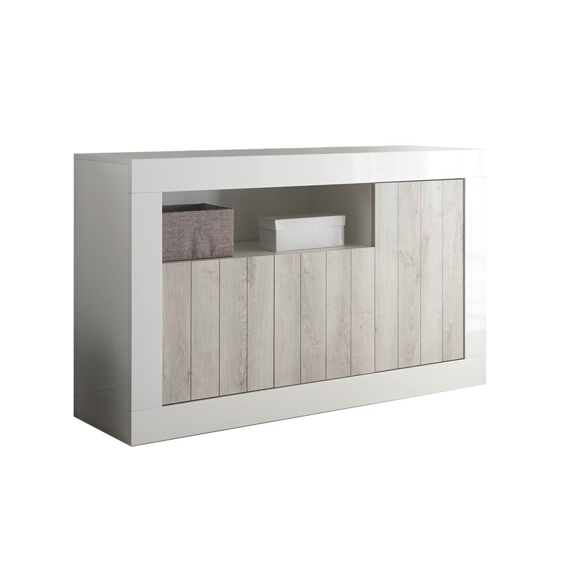Hisey 138 Cm Wide Sideboard, White/Pine