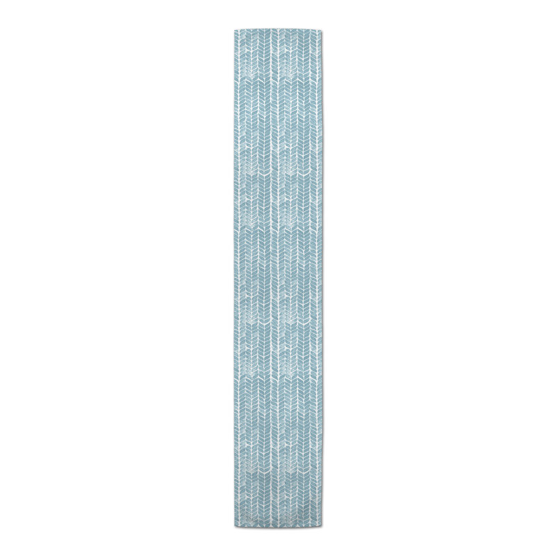 Chemin de table rectangulaire en polyester Cenya, 90 po x 16 po, Bleu