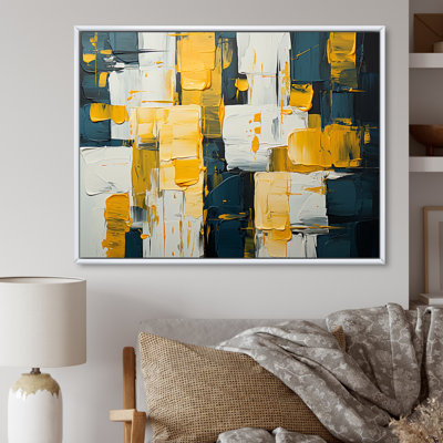 Reproduction d'art sur toile, expression carrée abstraite