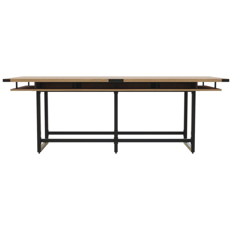 Table de conférence Mirella, H 42 po x L 144 po x p 47,25 po, Dune de sable, Noir