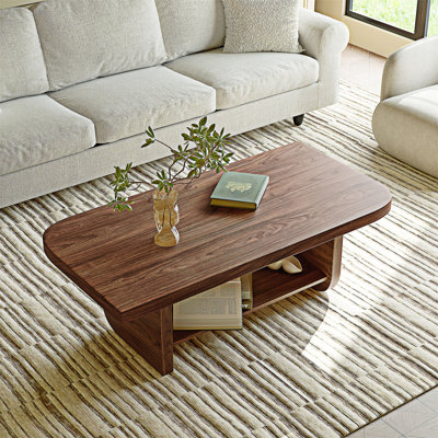 Table basse en bois avec tablette