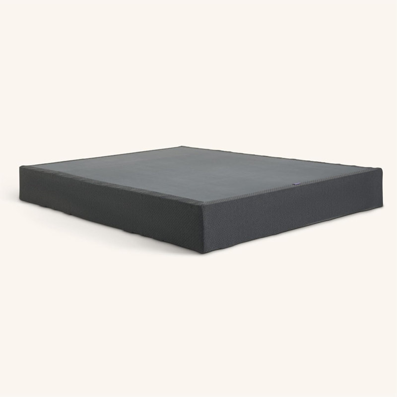 Purple 5"Low Profile Modern  Metal Flat Mattress Foundation Platform Bed Base with Steel Frame, 14 Slats & Zip-On Cover, Heavy-Duty Support
