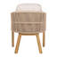 Chaise de salle à manger d'extérieur avec accoudoirs (ensemble de 2)